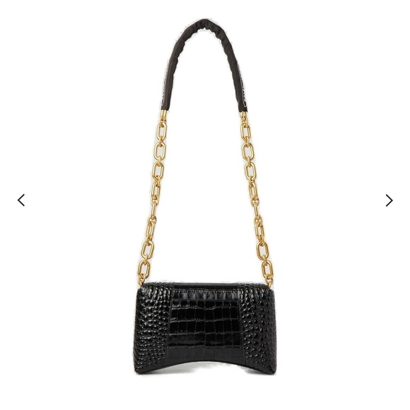 BALENCIAGA
Women's Downtown Xs Shoulder Bag Crocodile Embossed in Black - Picture 9 of 10